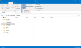 Select the upload method Select the upload method