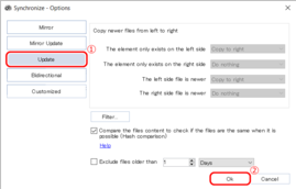 Select the sync method Select the sync method