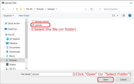 Select your files Select your files