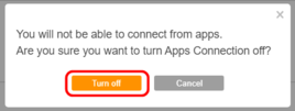 Click "Turn off"