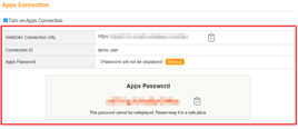WebDAV connection information
