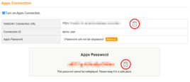 Copy the URL and the password