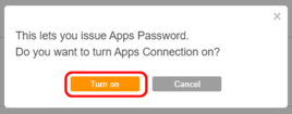 Click "Turn on"