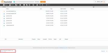 The downloading begins
