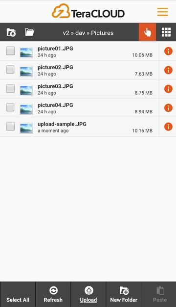 The upload is completed