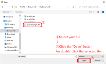 Select your file to upload