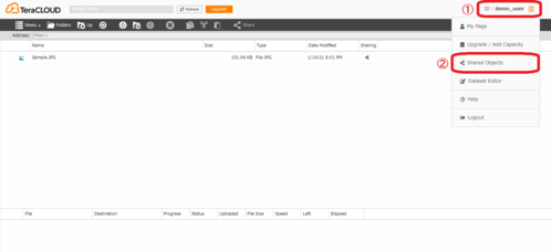 Hamburger menu