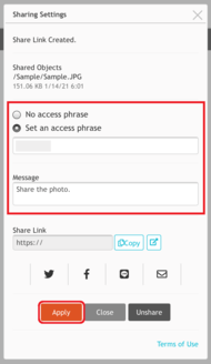 Change settings Change settings