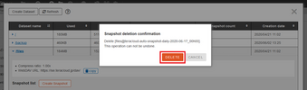 delete snapshot003