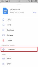 Tap "Download"