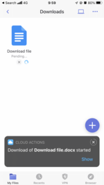 A notification icon will be displayed at the bottom