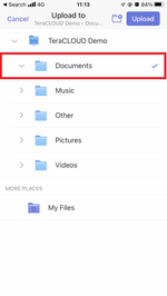 Choose file destination