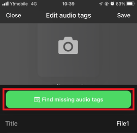 Select "Find missing audio tags" Select "Find missing audio tags"
