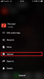 Select "Upload" Select "Upload"