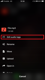 Click "Edit audio tags" Click "Edit audio tags"