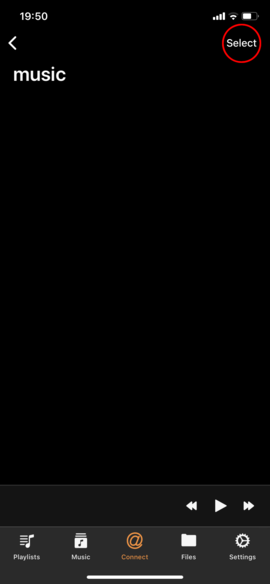 Enter Select mode in the destination