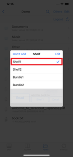 Tap "Register to bookshelf"