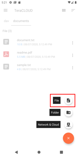 Tap "File" Tap "File"