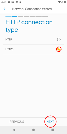 Select "HTTPS" Select "HTTPS"