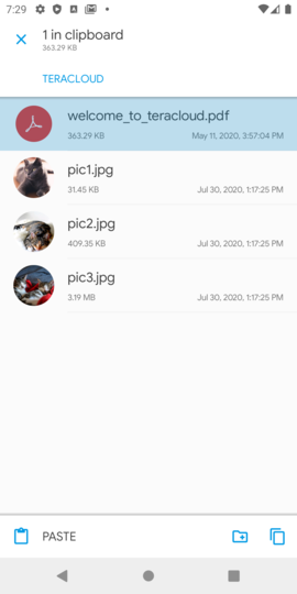 Copy the files Copy the files