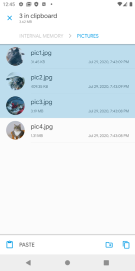 Copy the files Copy the files