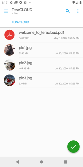 The upload completed The upload completed